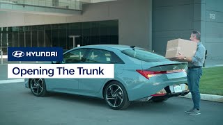 Opening The Trunk  ELANTRA  Hyundai [upl. by Aneekal]