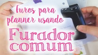 Como fazer furos para planner usando furador convencional [upl. by Buna]