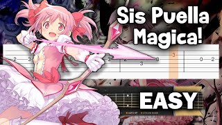 Madoka Magica OST  Sis Puella Magica  Guitar tutorial TAB [upl. by Aydni]