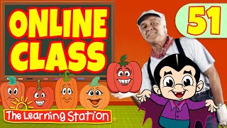 Online Kids Class 51 ♫ 10 Little Monsters ♫ Kids Songs by The Learning Station [upl. by Esinek]