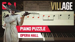 Piano Puzzle Resident Evil Village 8  Opera Hall [upl. by Anairad576]