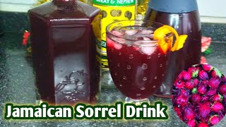 Jamaican Christmas Sorrel DrinkHow to Make Authentic Sorrel DrinkEasy Zobo DrinkHibiscus Drink [upl. by Saidnac]