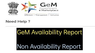 Non Avaiablity Report  How to Generate Non Availability Report on GeM  GeM Availability Report [upl. by Guod]