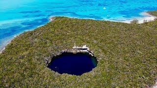 The Coolest Blue Hole IN THE WORLD Hoffmanns Cay Bahamas [upl. by Leschen]