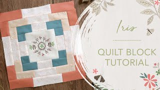 How to Make This Easy “Iris” Quilt Block With a Fussy Cut Center  Sewing Tutorial  AGF [upl. by Ardnaed]