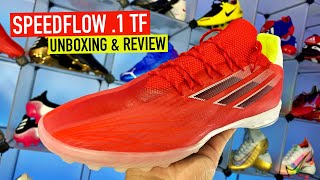 ADIDAS X SPEEDFLOW 1 TF  UNBOXING amp REVIEW [upl. by Berti473]