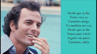 Caminito  Julio Iglesias  1978  Lyrics [upl. by Berton]