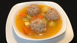 Como hacer ALBONDIGAS EN CALDO Suaves y Jugosas  DESDE MI COCINA by Lizzy [upl. by Bowlds]