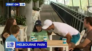 Rafael Nadal  King of tennis meet Anita after match [upl. by Macrae]