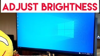 How to Adjust Dell Monitor Brightness  Dell 24 Monitor – S2421HN [upl. by Sinnoda]