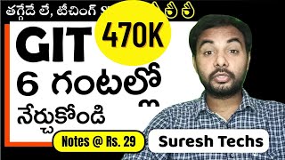 Git in Telugu  Git Tutorial For Beginners in Telugu  Git real time scenarios  git suresh techs [upl. by Serrell757]