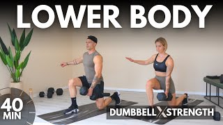 40 MIN Intense Lower Body Workout  Challenging  with Dumbbells  Home Workout  Complete Leg Day [upl. by Neural]