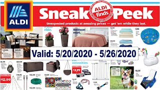 Aldi Sneak Peek Weekly ad  Aldi Weekly Ad May 202020  Aldi Preview One By One Weekly Ad [upl. by Box]