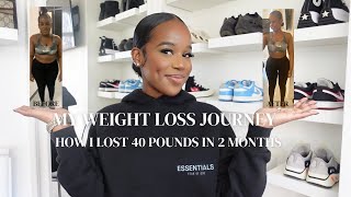 MY WEIGHT LOSS JOURNEY  HOW I LOST 40 POUNDS IN 2 MONTHS [upl. by Zaneta86]