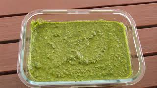 Salsa pesto receta original Facil y Rapida Vegetariano vegano [upl. by Acinorehs]