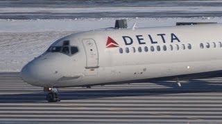 Delta Airlines MD88 N919DL Loud Takeoff Runway 3L  DTW [upl. by Kurland]