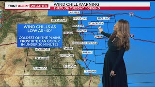 Colorado weather Another day with dangerously cold wind chills [upl. by Greer344]