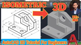 Autocad 3D Drawing  Autocad 3D Tutorial For Beginners  3D Drawing [upl. by Hamel293]