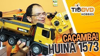 CAMINHÃO CAÇAMBA CONTROLE REMOTO HUINA 1573  DUMP TRUCK UNBOXING [upl. by Penny187]