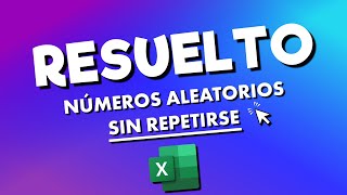 Cómo Crear una Lista de NÚMEROS ALEATORIOS SIN REPETIDOS con una Fórmula en Excel [upl. by Julia907]