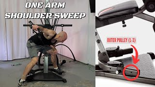 OneArm Shoulder Sweep Reverse Fly on the Bowflex  XCEED XTREME L3 Shoulders [upl. by Nwahsyd315]