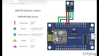 IoT Weather Station BMP180 [upl. by Enimrac]