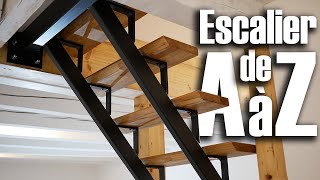 Construire un escalier de A à Z  Metal et Bois  DIY  ⓇⒷ [upl. by Blane]