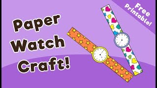 Paper Watch Craft for Kids [upl. by Raasch]