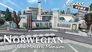 BLOXBURG NORWEGIAN ULTRA MODERN MANSION TOUR 669k [upl. by Anirtek]