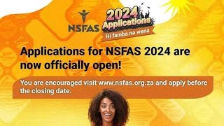 NSFAS Applications 2024 Step By Step Tutorials [upl. by Niltiac]