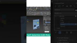 Soft Selection in 3ds Max  Editable Poly 3dsmax shorts [upl. by Ambie505]