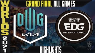 DK vs EDG Highlights ALL GAMES  Worlds 2021 GRAND FINAL  Damwon KIA vs Edward Gaming [upl. by Blackmore868]