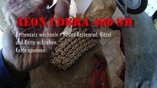 Aeon Cobra 400 sm  Kettensatz wechseln am Quad  Quad Chain kit replacement [upl. by Vogele]