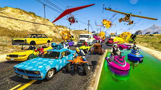 EL ÚLTIMO EXPLOTA CON COCHES ALEATORIOS VICTORIA MEGA INCREIBLE  GTA 5 ONLINE [upl. by Notxam]