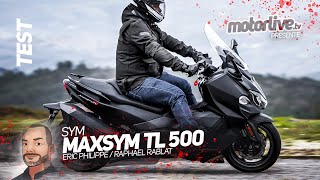 SYM MAXSYM TL 500  ENFIN UN TMAX KILLER  I TEST MOTORLIVE [upl. by Meesaw]