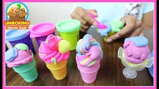 Mainan Anak Play Doh Ice Cream  Play Doh Swirl amp Scoop Ice Cream  How To Make Ice Cream With Toy [upl. by Pedaiah]