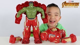 HULK OUT Hulkbuster Avengers Infinity War Toys Unboxing Fun With Ckn [upl. by Hazem1]