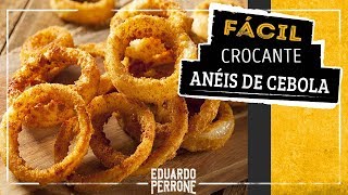 Receita De Aneis De Cebola Simples E CROCANTES 🔥 onion rings [upl. by Sitoeht801]