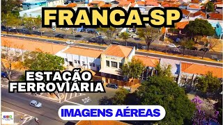 DRONE NA ESTAÇÃO FERROVIÁRIA DE FRANCASP [upl. by Reube]