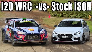 Stock i30N vs 380hp i20N WRC Rally Car on the same course [upl. by Miguel]