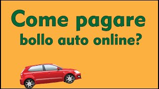 Come Pagare Bollo auto online [upl. by Phipps]