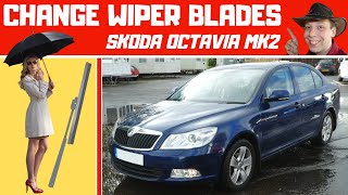 How To Change Skoda Octavia Mk2 Wiper Blades SERVICE MODE [upl. by Bernice802]