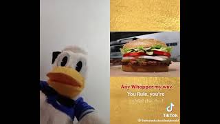 Donald Duck sings Whopper Song [upl. by Aicek]