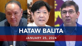 UNTV HATAW BALITA  January 25 2024 [upl. by Pappano484]