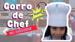 CÓMO HACER UN GORRO DE CHEF [upl. by Airdnola862]