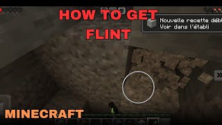 TUTORIAL HOW TO GET FLINT ON MINECRAFT MOBILE  Get flint MINECRAFT TUTORIAL [upl. by Bornstein]