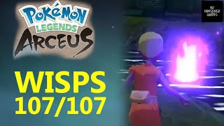 ALL 107 WISP Locations in Pokemon Legends Arceus  Eerie Apparitions in The Night [upl. by Haman]