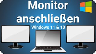 2 Monitore an Laptop anschließen Bildschirm mit Notebook verbinden [upl. by Aivek]