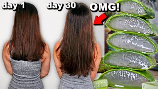 30 DAYS OF ALOE VERA FOR HAIR GROWTH BEFORE AND AFTER RESULTS [upl. by Eduard103]