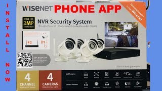 WiseNet NVR Security System Step by Step Instructions INSTALL [upl. by Nitsew]